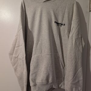 Essentials FOG Light Oatmeal Hoodie Size XL